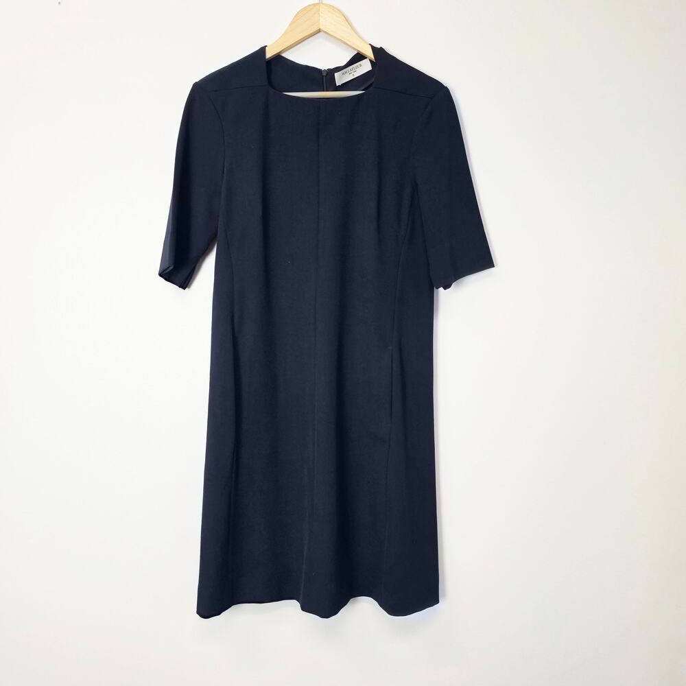 M.M. LaFleur Emily Sheath Dress Galaxy Blue Size 10 Short Sleeve Workwear - Picture 2 of 10